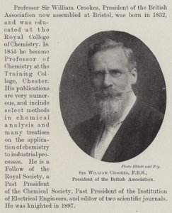 Sir William Crookes, FRS, British Associationin puheenjohtaja tekijältä English Photographer