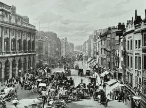 Somerset House, Strand, Westminster LB: katsot länteen Saint Mary-le-Strandista, 1895 tekijältä English Photographer