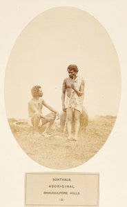 Sonthals, Aboriginal, Bhaugulpore Hills, J. Forbes Watsonin teoksesta The People of India, julkaistu 1868 (albumiprintti) tekijältä English Photographer