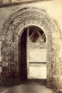 St Albans Abbey, Norman Door (m/w kuva) tekijältä English Photographer