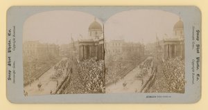Stereoskooppinen printti Queen Victorias Diamond Jubileesta 28. kesäkuuta 1897 tekijältä English Photographer