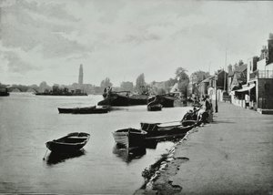 Strand-on-the-Green, Hounslow: yleiskuva, 1895 tekijältä English Photographer