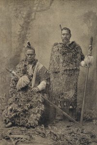 Tawhiao, maorikuningas ja majuri William Te Wheoro (m/v kuva) tekijältä English Photographer