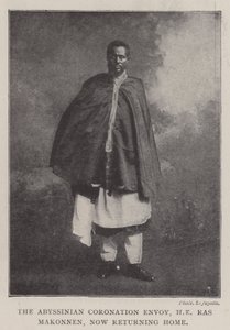 Abessinian kruunajaisten lähettiläs, HE Ras Makonnen, palaa nyt kotiin, 1902 tekijältä English Photographer