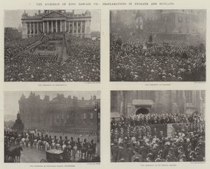 Kuningas Edward VII:n liittyminen, julistukset Englannissa ja Skotlannissa