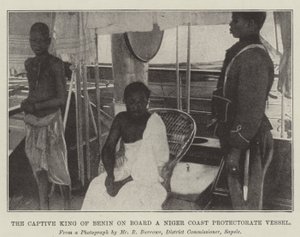 Beninin vangittu kuningas Niger Coast Protectorate -aluksella tekijältä English Photographer