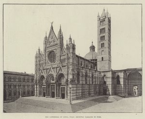 Sienan katedraali Italiassa, äskettäin tuhoutunut tulipalossa tekijältä English Photographer