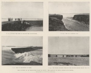 Kastelualtaan leikkaus Egyptissä, tulokset neljän peräkkäisen tunnin aikana tekijältä English Photographer