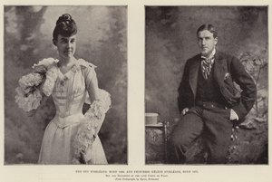 The Duc dOrleans, syntynyt 1869, ja Princesse Helene dOrleans, syntynyt 1871, edesmenneen kreivi de Parisin poika ja tytär tekijältä English Photographer