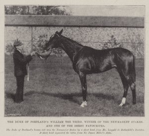 Portlandsin herttua William Kolmas, Newmarket Stakes -voittaja ja yksi Derbyn suosikeista tekijältä English Photographer