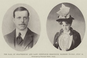 Earl of Shaftesbury ja Lady Constance Grosvenor menivät naimisiin tänään, 15. heinäkuuta tekijältä English Photographer