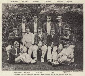 Krikettikauden loppu, Surrey-joukkue, vuoden 1895 mestarit tekijältä English Photographer
