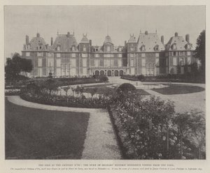 Tuli Chateau dEussa, Orleansin herttuan historiallinen asuinpaikka puistosta katsottuna tekijältä English Photographer