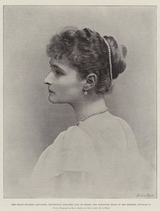 Suurherttuatar Aleksandra Feodorovna (Hessenin prinsessa Alix), keisari Nikolai II:n ihastunut morsian tekijältä English Photographer