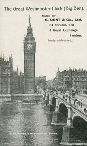 Suuri Westminsterin kello, Big Ben, valmistaja E Dent ja Co Ltd. (E Dent ja Co Ltd) tekijältä English Photographer