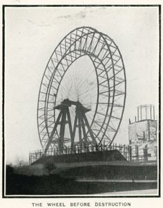 Suuri pyörä Earls Courtissa Lontoossa; The Spherestä, 13. huhtikuuta 1907 tekijältä English Photographer