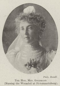 Arvoisa rouva Goldmann, hoitamassa haavoittuneita Pietermaritzburgissa tekijältä English Photographer