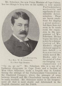 Arvoisa W D Schreiner, New Cape Premier tekijältä English Photographer