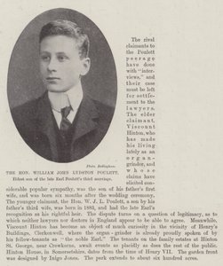 Kunnioitettava William John Lydston Poulett, edesmenneen Earl Poulettsin kolmannen avioliiton vanhin poika tekijältä English Photographer