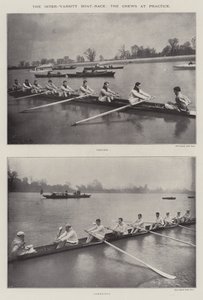 Inter-Varsity Boat-Race, miehistöt harjoituksissa tekijältä English Photographer