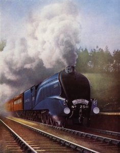 LNER:n veturi "Silver King" vetää Flying Scotsmania (värikuva). tekijältä English Photographer