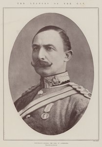 CIV:n johtajat, everstiluutnantti Earl of Albemarle, komentamassa jalkaväkeä