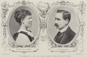 Kunnianarvoisen Alicia Amherstin ja herra Evelyn Cecilin avioliitto tekijältä English Photographer