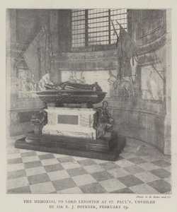 Lord Leightonin muistomerkki St Paulsissa, paljasti Sir E J Poynter 19. helmikuuta tekijältä English Photographer