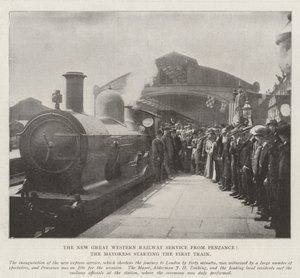 Uusi Great Western Railway Service Penzancesta, pormestari aloittaa ensimmäisen junan tekijältä English Photographer