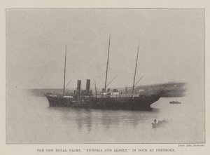 Uusi Royal Yacht, Victoria ja Albert, Dockissa Pembrokessa tekijältä English Photographer