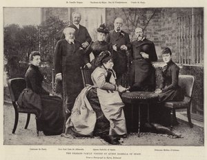Espanjan kuningatar Isabella vieraili Orleansin perheessä tekijältä English Photographer