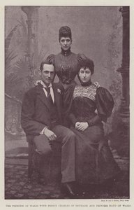 Walesin prinsessa yhdessä Tanskan prinssi Charlesin ja Walesin prinsessa Maudin kanssa tekijältä English Photographer
