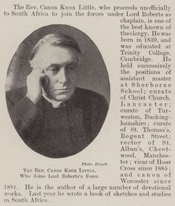 Pastori Canon Knox Little, joka liittyy Lord Robertss Forceen tekijältä English Photographer