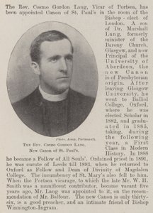 Pastori Cosmo Gordon Lang, St Paulsin uusi kaanoni tekijältä English Photographer