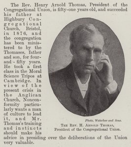 Pastori H Arnold Thomas, seurakuntaliiton puheenjohtaja tekijältä English Photographer