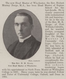 Pastori H M Burge, Winchesterin uusi päämestari tekijältä English Photographer