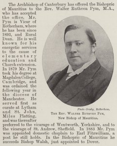 Pastori Walter Ruthven Pym, Mauritiuksen uusi piispa tekijältä English Photographer