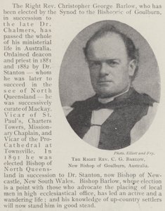 Oikea pastori C G Barlow, Goulburnin uusi piispa, Australia tekijältä English Photographer