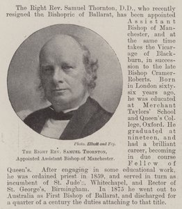Oikea pastori Samuel Thornton, nimitetty Manchesterin apulaispiispaksi tekijältä English Photographer