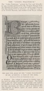 Mr Quaritchin Codex Psalterumin myynti 5 250 puntaa, kirjan sivu tekijältä English Photographer