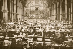 Sleeping Hall, Alexandra Palace, kuvitus saksalaisista vangeista Isossa-Britanniassa (syväpaino) tekijältä English Photographer