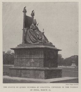 Kuningatar Victorian patsas Kalkutassa, Intian varakuningas paljasti 19. maaliskuuta tekijältä English Photographer