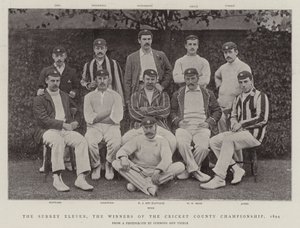 Surrey Eleven, krikettipiirin mestaruuden voittajat, 1894 tekijältä English Photographer