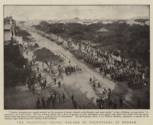 Transvaalin kriisi, vapaaehtoisten paraati Durbanissa tekijältä English Photographer