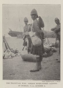 Transvaalin sota, Gordon Highlanders laskeutumassa Durbaniin, klo 7.00, 9. lokakuuta tekijältä English Photographer