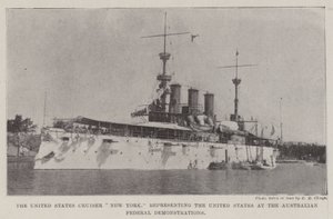 US Cruiser New York, joka edustaa Yhdysvaltoja Australian liittovaltion mielenosoituksissa tekijältä English Photographer