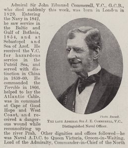 Edesmennyt amiraali Sir J E Commerell, VC, arvostettu merivoimien upseeri tekijältä English Photographer