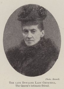 Edesmennyt rouva Lady Churchill, Queensin läheinen ystävä tekijältä English Photographer