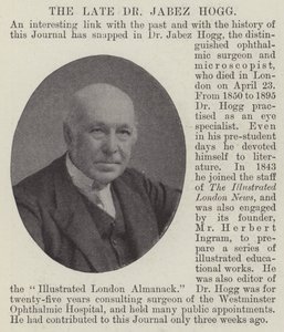 Edesmennyt tohtori Jabez Hogg tekijältä English Photographer
