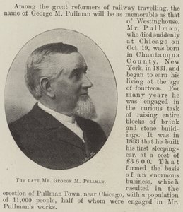 Edesmennyt herra George M Pullman tekijältä English Photographer